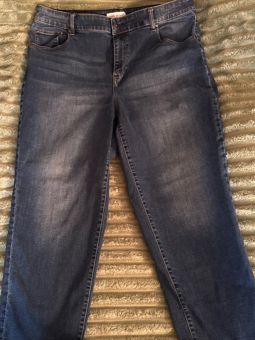 Lane Bryant Straight Leg Jeans in Dark Blue Wash